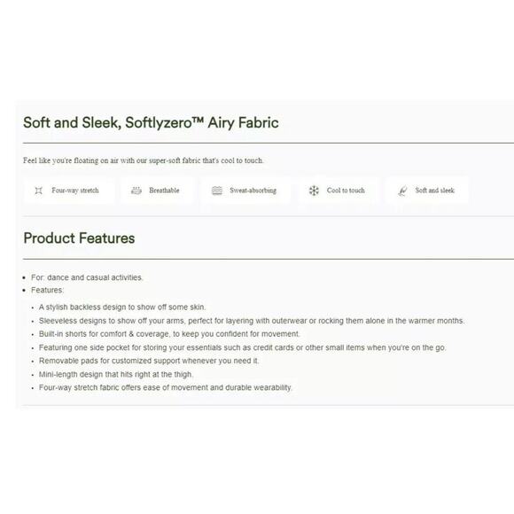 Halara Draped Backless 2-in-1 Pocket Mini Active Dress Skort Green Dress L NEW - Picture 3 of 4